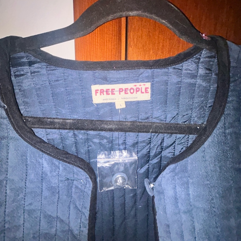 Free People Natalie Jacket-Women's Blue Quilted Jacket - Picture 5 of 7